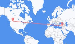 Flyreiser fra Kalispell, USA til Adiyaman, Tyrkia