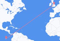 Flyreiser fra Baltra, Ecuador til Nottingham, England