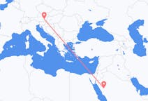 Flyrejser fra Al-'Ula, Saudi-Arabien til Graz, Østrig