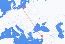 Flights from Gdańsk in Poland to Adana in Turkey