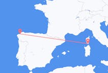 Flyreiser fra Figari, Frankrike til La Coruña, Spania