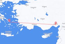 Flyg från Adana, Turkiet till Mykonos, Grekland