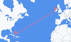 Vols de Crooked Island, les Bahamas vers Shannon, Irlande