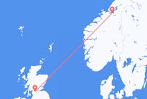 Flyg från Trondheim, Norge till Glasgow, Skottland
