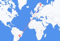 Flyreiser fra Curitiba, Brasil til Kuusamo, Finland
