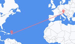 Flyreiser fra San Juan, USA til Trieste, Italia