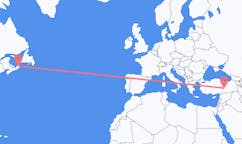 Flyreiser fra Sydney i Nova Scotia, Canada til Malatya, Tyrkia