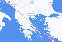 出发地 克罗地亚出发地 杜布羅夫尼克目的地 希腊罗得岛的航班
