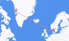 그린란드 카르수트에서 출발해 덴마크 빌룬드에게(으)로 가는 항공편