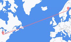 Flyg från Indianapolis, USA till Umeå, Sverige