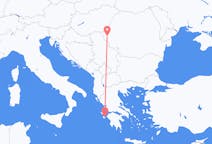 出发地 罗马尼亚从 蒂米什瓦拉目的地 希腊扎金索斯島的航班