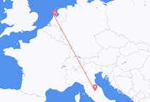 Flyrejser fra Amsterdam, Holland til Perugia, Italien