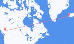 航班从加拿大威廉姆斯湖市到雷克雅维克市，冰岛塞尔