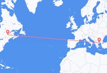 Flyreiser fra Québec, Canada til Kavala, Hellas