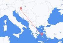 Flyg från Zagreb, Kroatien till Mykonos, Grekland