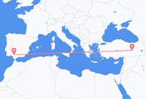 Vluchten van Elaziğ, Turkije naar Sevilla, Spanje