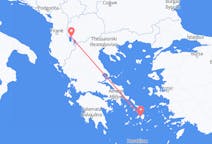 Voli from Ocrida, Macedonia del Nord to Naxos, Grecia