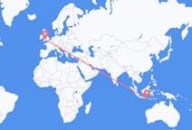 Flyg från Denpasar, Indonesien till Cardiff, Wales