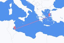 出发地 突尼斯出发地 杰尔巴岛目的地 希腊希俄斯的航班