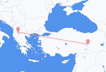 Loty z Ochryda, Macedonia Północna do Elazığ, Turcja
