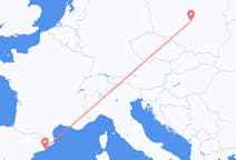 Flights from Łódź in Poland to Barcelona in Spain