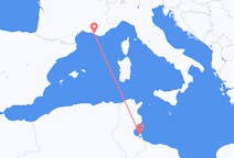 Flyrejser fra Djerba, Tunesien til Marseille, Frankrig