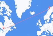 Loty z North Bay, Kanada do Narwiku, Norwegia