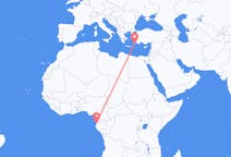 Flyg från Libreville, Gabon till Rhodes, England, Grekland