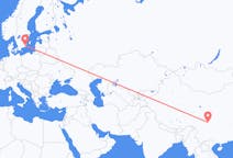 Flyg från Chengdu, Kina till Kalmar, Sverige