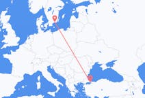 Flug frá Karlskrona, Svíþjóð til Istanbúl, Tyrklandi