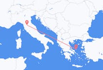 Flyreiser fra Skiros, Hellas til Firenze, Italia