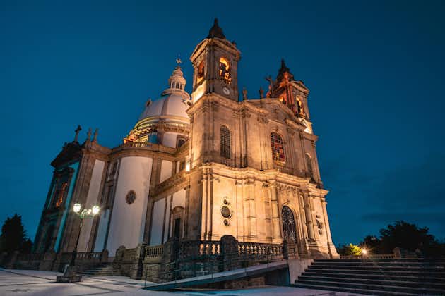 Photo of Sancuary of our Lady of Sameiro, at night. Braga, Portugal Juli 8 2023.