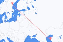 Flyrejser fra Aqtau, Kasakhstan til Sundsvall, Sverige