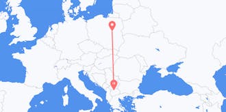 Voli dalla Macedonia del Nord to Polonia