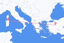 Flyrejser fra Olbia, Italien til Kutahya, Tyrkiet