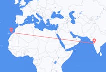 Flyreiser fra Pune, til Lanzarote