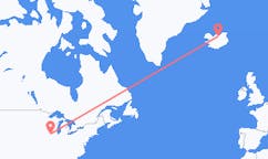 出发地 美国莫林目的地 冰岛阿克雷里的航班
