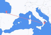 イタリアのクロトーネから、スペインのサンタンデールまでのフライト