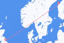 Flights from Durham, England, the United Kingdom to Vaasa, Finland