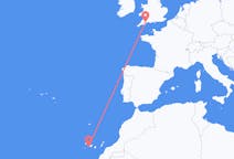 Flights from San Sebastián de La Gomera, Spain to Exeter, the United Kingdom