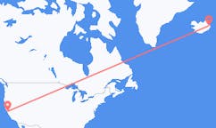 Flyreiser fra Oakland, USA til Egilsstaðir, Island