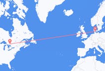 캐나다 그레이터 서드베리에서 출발해 덴마크 쇠네르보르그에게(으)로 가는 항공편