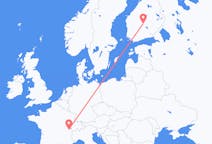出发地 芬兰于韦斯屈莱目的地 瑞士日内瓦的航班