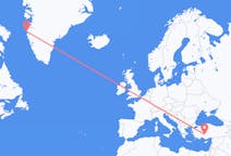出发地 格陵兰出发地 西西缪特目的地 土耳其科尼亞的航班