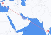 Flüge von Tiruchirappalli, Indien nach Denizli, die Türkei