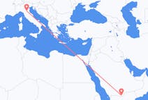 Flights from Sharurah, Saudi Arabia to Bologna, Italy