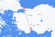 Flights from from Antalya to Istanbul