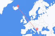Flyg från Tirana, Albanien till Egilsstaðir, Island