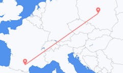 Flyg från Castres, Frankrike till Lodz, Polen