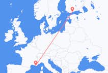 Flyreiser fra Toulon, Frankrike til Helsingfors, Finland